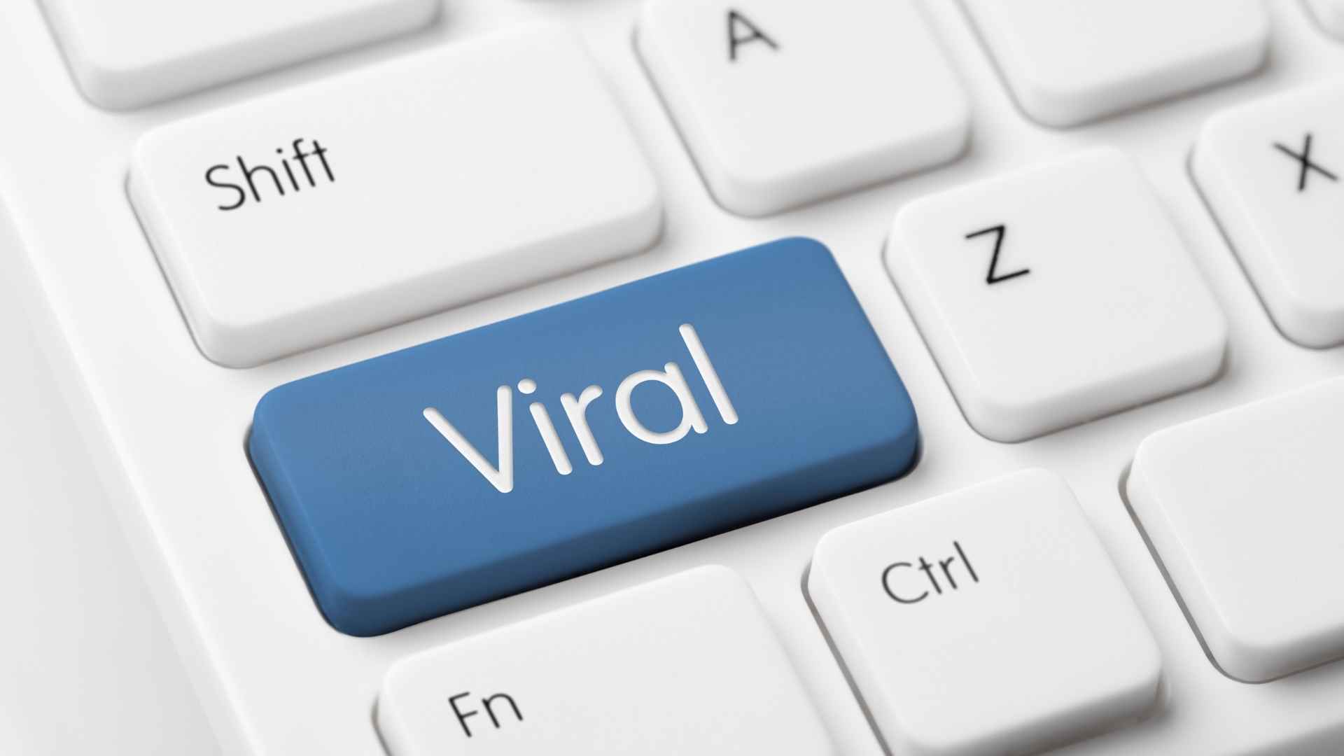 Keyboard key labeled “Viral”